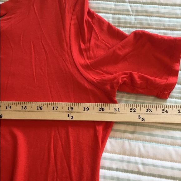 Chico’s Zenergy size 2 Red T-shirt tops/ Crisscross back, short sleeve - Picture 6 of 7